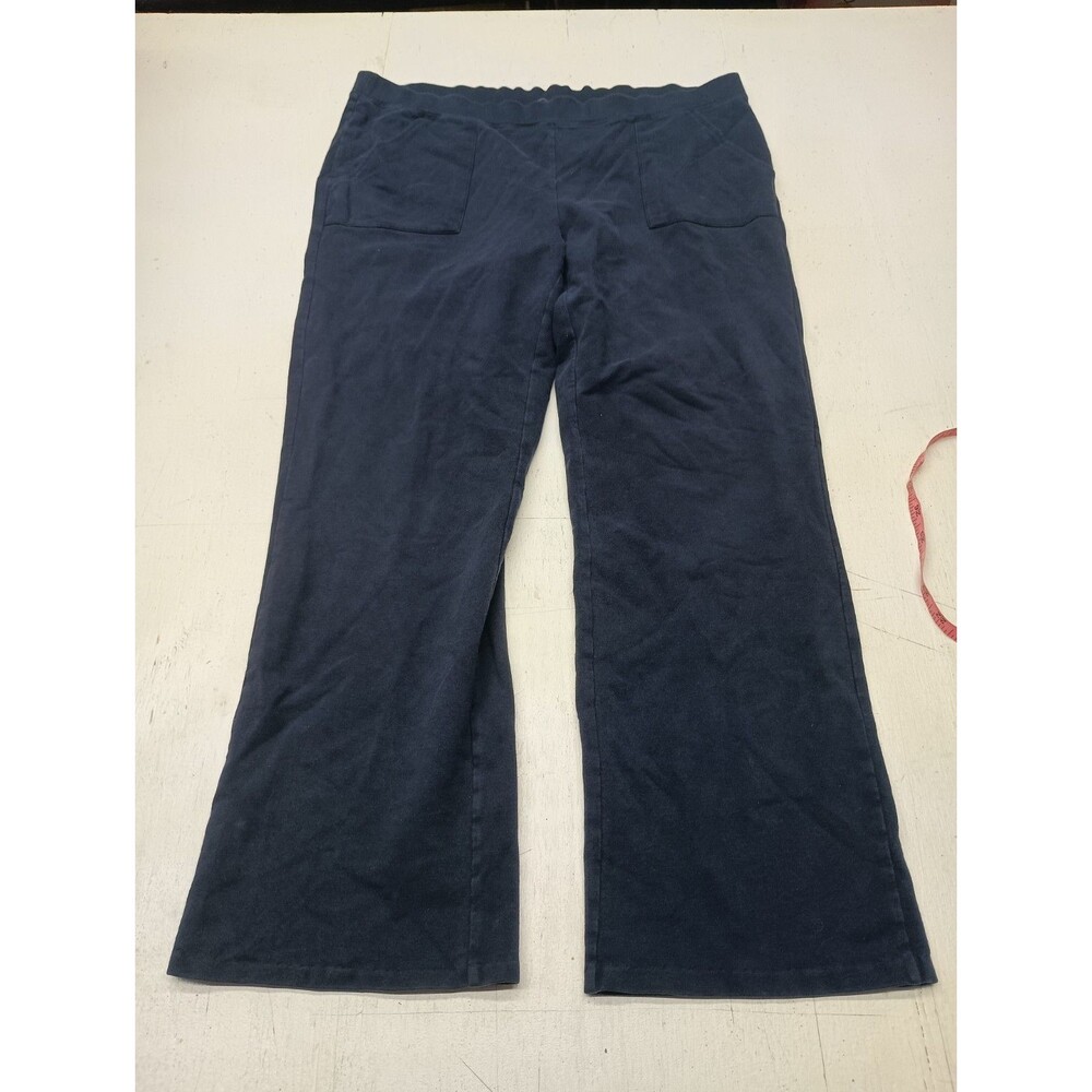 Liz & Co Liz Claiborne Pull On Stretch Pants Blue - L